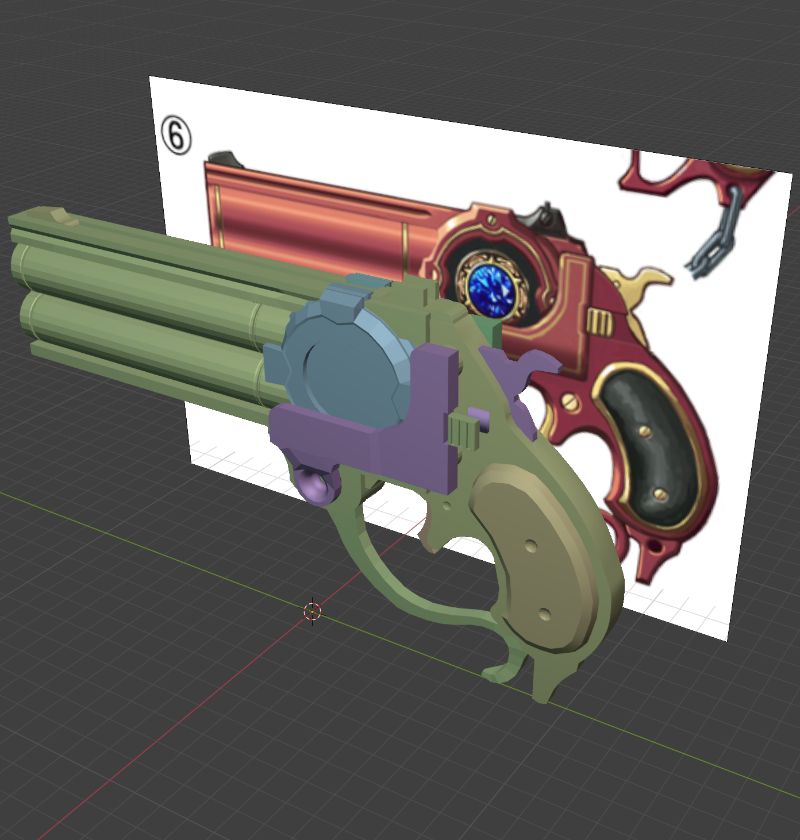 Early stages of 3D modeling Scarboro from Bayonetta